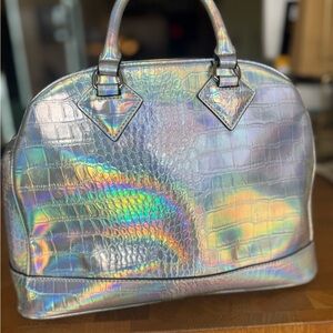 Never used Paris Hilton Holographic Croc-Embossed Women's Bag